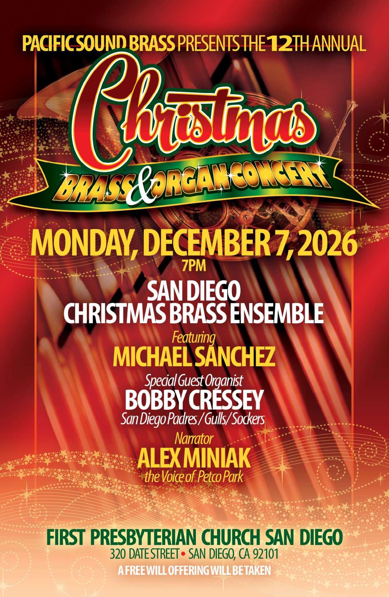 12th Annual Christmas Brass and Organ Concert flyer